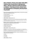 Burns Pediatric Primary Care Study Guide PDF &vert; Pediatric Burn Assessment & Management Notes &vert; Thermal&comma; Chemical & Electrical Burns in Children &vert; Fluid Resuscitation&comma; Wound Care&comma; Pain Management & Emergency Nursing Exam Prep Bundle