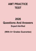 AMT Practice Test PDF &vert; American Medical Technologists Certification Exam Prep & Review Questions