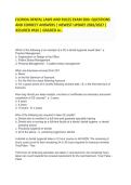 FLORIDA DENTAL LAWS AND RULES EXAM 200&plus; QUESTIONS AND CORRECT ANSWERS &vert; NEWEST UPDATE 2026&sol;2027 &vert; ASSURED PASS &vert; GRADED A&plus;&period;