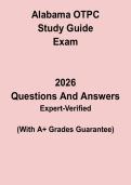 Alabama OTPC Study Guide PDF &vert; Occupational Therapy Licensure & Jurisprudence Exam Prep