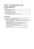 Samenvatting week 7 - Constitutioneel recht &lpar;RGBUSBR005&rpar;