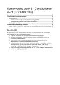 Samenvatting week 6 - Constitutioneel recht &lpar;RGBUSBR005&rpar;