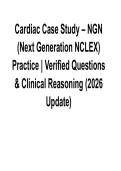 Cardiac Case Study NGN &lpar;Next Generation NCLEX&rpar; Practice &vert; Verified Questions & Clinical Reasoning 2026