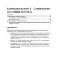 Samenvatting week 5 - Constitutioneel recht &lpar;RGBUSBR005&rpar;