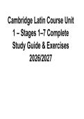Cambridge Latin Course Unit 1&colon; Stages 1&ndash;7 Complete Study Guide & Exercises &vert; 2026&ndash;2027 Update