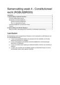 Samenvatting week 4 - Constitutioneel recht &lpar;RGBUSBR005&rpar;