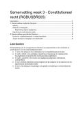 Samenvatting week 3 - Constitutioneel recht &lpar;RGBUSBR005&rpar;