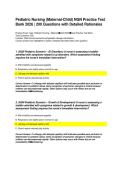 Pediatric Nursing &lpar;Maternal-Child&rpar; NGN Practice Test Bank 2026 &vert; 200 Questions with Detailed Rationales Practice Exam Type&colon; Pediatric Nursing &sol; Maternal■Child NGN■Style Practice Test Bank Total Questions&colon; 200 Includes&colon; NGN clinical scenarios and pediatric