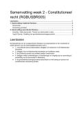 Samenvatting week 2 - Constitutioneel recht &lpar;RGBUSBR005&rpar;