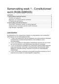 Samenvatting week 1 - Constitutioneel recht &lpar;RGBUSBR005&rpar;