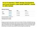 ESS 101 B Laboratory 7 QUIZ&colon; Geologic Time Questions and Correct Answers &vert; Latest Update 2026&sol;2027 &vert; Graded A&plus; &lpar;100&percnt; Verified&rpar;