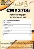 CMY3706 Assignment 1 &lpar;COMPLETE ANSWERS&rpar; Semester 1 2026 - DUE 25 March 2026