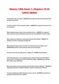 History 1302&colon; Exam 1&comma; Chapters 16-19 Latest Update 