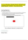 ESS 101 B Laboratory 8&colon; Geologic Hazards- Earthquakes and Landslides &vert; Actual Questions and Correct Answers &vert; Latest Update 2026&sol;2027 &vert; Graded A&plus; &vert; Guaranteed Success&period;