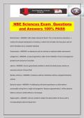 NBE Sciences Exam Questions and Answers 100&percnt; PASS