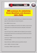 NBE sciences for embalming Exam Questions and Answers 100&percnt; PASS