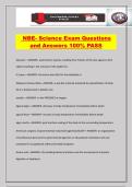 NBE- Science Exam Questions and Answers 100&percnt; PASS