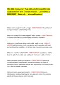 NSG 221 - COMMUNITY PUBLIC HEALTH NURSING MIDTERM EXAM QUESTIONS WITH CORRECT ANSWERS &vert; LATEST UPDATE 2026&sol;2027 &vert; GRADED A&plus; - MARIAN UNIVERSITY