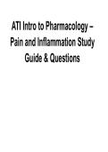 ATI Intro to Pharmacology &ndash; Pain and Inflammation Study Guide & Questions &vert; Verified Nursing Answers 2026