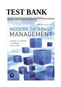 Test Bank Modern Database Management 13th Edition by Jeff Hoffer&comma; Ramesh Venkataraman & Heikki Topi ISBN 9780134773650 Chapters 1‑14 Complete Questions & Verified Answers