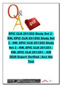 EPIC CLN 251&sol;252 &ndash; Epic Systems Configuration&comma; Security&comma; Chronicles & Workflow Engine Study Guide &lpar;180 Questions and Answers&rpar;