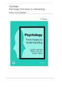 Test Bank - Psychology&colon; From Inquiry to Understanding 5th Edition &lpar; Scott Lilienfeld&comma; 2026&rpar; All Chapters 1-16 &vert;&vert; Latest Edition &vert; COMPLETE SOLUTION