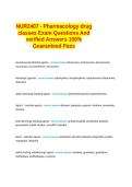 NUR2407 Pharmacology drug classes Exam Questions And verified Answers 100&percnt; Guaranteed Pass&period;