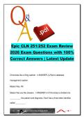 EPIC CLN 251&sol;252 &ndash; Epic Systems Security&comma; Profiles&comma; Chronicles & Workflow Engine Exam Review &lpar;60 Questions and Answers&rpar;