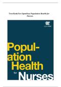 Test Bank for OpenStax Population Health for Nurses 1st Edition ISBN 9781711472812 Complete Questions & Verified Answers Chapters 1‑35 2026