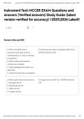 Instrument Tech NCCER EXAM Questions and Answers &lpar;Verified Answers&rpar; Study Guide &lpar;latest version verified for accuracy&rpar; &vert; 20252026 Latest&excl;&excl;