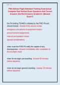 PSA Airlines Flight Attendant Training Exam Actual  Complete Real Verified Exam Questions And Correct  Answers &lpar;Verified Answers&rpar; Graded A&plus; &vert;&vert;Newest  Exam&excl;&excl;&excl; 