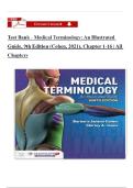 Test Bank - Medical Terminology&colon; An Illustrated Guide&comma; 9th Edition &lpar;Cohen&comma; 2026&rpar;&comma; Chapter 1-16 &vert; All Chapters