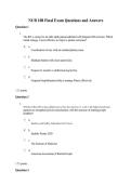 NUR 108 Final Exam Questions and Answers
