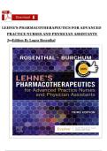 Test Bank for Lehne&rsquo;s Pharmacotherapeutics for Advanced Practice Nurses and Physician Assistants 3rd Edition by Laura D&period; Rosenthal & Jacqueline Rosenjack Burchum ISBN 9780323936064 Complete Verified Questions & Answers 2026