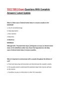 TCCC TIER 3 Exam Questions With Complete Answers&vert; Latest Update