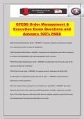GFEBS Order Management & Execution Exam Questions and Answers 100&percnt; PASS