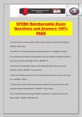 GFEBS Reimbursable Exam Questions and Answers 100&percnt; PASS