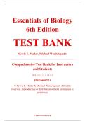 Test Bank &ndash; Essentials of Biology&comma; 6th Edition &ndash; Sylvia S&period; Mader & Michael Windelspecht &ndash; ISBN 9781260087321 &lpar;Chapters 1&ndash;32 Covered&rpar;