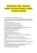 NR 601 Week 1 Quiz &ndash; Questions&comma; Options&comma; and Correct Answers &vert; Update &vert; Graded A&plus; 202526
