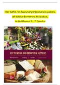 Full Test Bank for Accounting Information Systems &lpar;4th Edition&rpar; by Vernon Richardson&comma; Chengyee Chang&comma; and Rod Smith Complete Coverage &lpar;Chapters 1-17&rpar; Verified Question & Answer Sets Data Analytics &sol; Business Processes &sol; Cybersecurity &sol; Interna