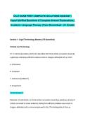 CALT EXAM PREP COMPLETE SOLUTIONS 2026&sol;2027 &vert; Expert-Verified Questions & Complete Answer Explanations &vert; Academic Language Therapy &vert; Pass Guaranteed - A&plus; Graded