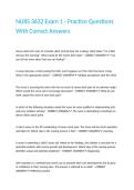 NURS 3632 Exam 1 - Practice Questions With Correct Answers