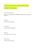 NURS 3632 EXAM 2 QUESTIONS WITH CORRECT ANSWERS