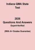 Indiana QMA State Test PDF &vert; Qualified Medication Aide Certification Practice Exam & Study Guide