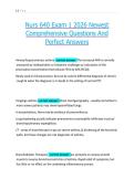 Nurs 640 Exam 1 2026 Newest Comprehensive Questions And Perfect Answers