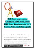 NYC HOME IMPROVEMENT CONTRACTOR EXAM COMPLETE PACKAGE DEAL