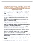 LAS VEGAS DSD EMERGENCY EVACUATION PROCEDURES AND PROTOCOLS EXAM WITH COMPLETE SOLUTIONS 100&percnt; VERIFIED 2026 UPDATE&excl;&excl;