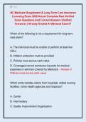 NC Medicare Supplement & Long Term Care Insurance  Licensing Exam 2026 Actual Complete Real Verified  Exam Questions And Correct Answers &lpar;Verified  Answers&rpar; &vert; Already Graded A&plus;&vert;&vert;Newest Exam&excl;&excl;&excl;