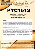 PYC1512 Assignment 1 &lpar;COMPLETE ANSWERS&rpar; Semester 1 2026 - DUE 26 March 2026