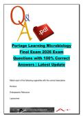 Microbiology Final Exam Study Guide &ndash; Microbial Metabolism&comma; Microscopy&comma; Gram Staining&comma; Viral Life Cycles & Bacterial Identification &lpar;200 Questions and Answers&rpar; &ndash; Portage Learning